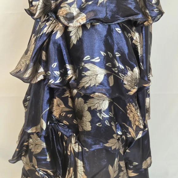 Johanna Ortiz “Midnight & Silver Tangled Garden” Blue Nile Maxi Skirt – Size 8 - Picture 13 of 14